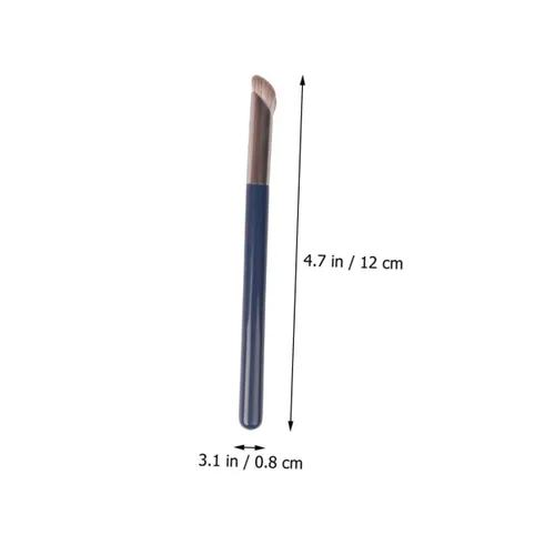 Miniatura 9 de Beaupretty 3 brochas correctoras para debajo de los ojos, mini cepillo de nariz plano en ángulo para ocultar la mezcla y pulir