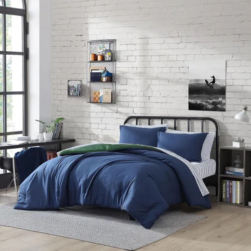 Miniatura 19 de Nautica - Juego de edredón individual/individual XL, ropa de cama suave y cepillada con sensación relajada para uso durante todo el año, juego