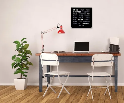 Miniatura 4 de Tech Tools Reloj LED Word - Muestra la hora como texto - Alimentado por adaptador de CA (12 x 12 pulgadas)