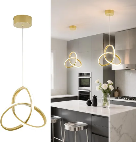 Miniatura 17 de MAYNA Lámpara Colgante LED en Espiral, Candelabro LED Moderno de 18W, 4000K Lámpara Colgante de Altura Ajustable para Cocina, Sala de Estar