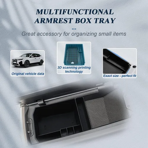 Miniatura 2 de BIBIBO [Actualizado para 2024 2025 2026 BMW iX Accesorios 2023-2026 BMW iX Organizador de Consola Central para 2023-2026 BMW iX (I20) Caja
