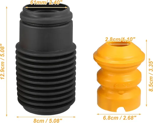 Miniatura 3 de uxcell Juego de 2 cubiertas antipolvo para amortiguador, repuesto para BMW 128i 2008-2013 No.31336771380