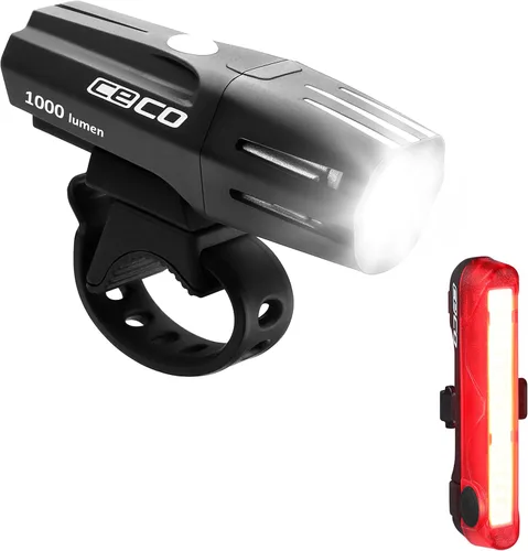 CECO -Estados Unidos: faro delantero de 1000 lúmenes y luz trasera LED COB de 80 lúmenes para ciclistas que quieren ver lejos y ser visto desde