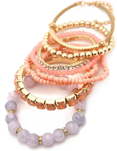 Miniatura 3 de RIAH Fashion - Pulseras apilables con cuentas de varios colores, pulseras para usar en capas