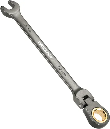 Miniatura 10 de WORKPRO Juego de llaves combinadas de trinquete de cabeza flexible de 8 piezas, SAE 5/16-3/4 pulgadas, 72 dientes, construcción CR-V, niquelado
