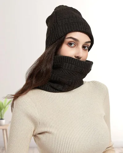 Miniatura 7 de Sombrero calefactable - Juego de bufanda y sombreros calefactores para hombres y mujeres, batería de 4000 mAh, 3 controles de temperatura