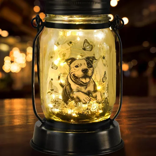 Miniatura 22 de Farol solar de Chihuahua, regalo para mujeres, hombres, mamá, cumpleaños, amantes de perro Chihuahua, luz conmemorativa pérdida de mascotas