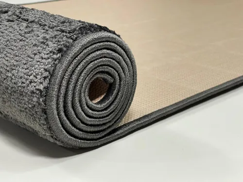 Miniatura 7 de Alfombra antideslizante de tamaño especial para pasillos largos y estrechos, evita suelos fríos resbaladizos, gris antracita artístico, tamaño de 25
