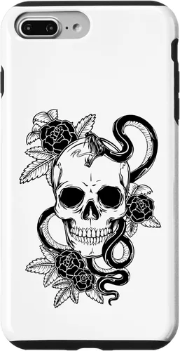 Miniatura 12 de Gothic Flower Skull Snake Roses Case for iPhone 16