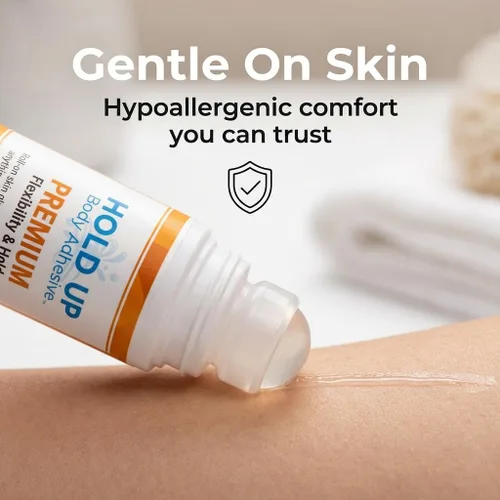 Miniatura 8 de Hold Up Body Adhesive Pegamento aplicador enrollable de alta calidad, pegamento para calcetines de compresión, medias, disfraces, ropa, resistente