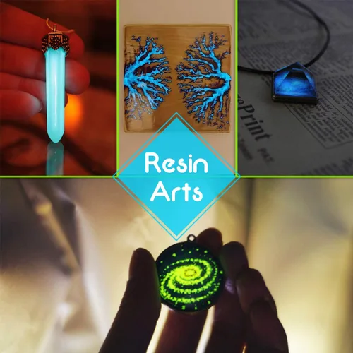 Miniatura 3 de Pigmento en polvo que brilla en la oscuridad – 10 colores de resina epoxi pigmentos de color para pasatiempos adultos – Luminoso seguro para la piel