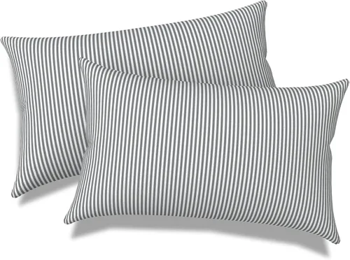Miniatura 780 de Juego de 2 almohadas para exteriores de 16 x 16 pulgadas, repelentes al agua con interiores, para muebles de patio, hogar, jardín, geometría bohemia