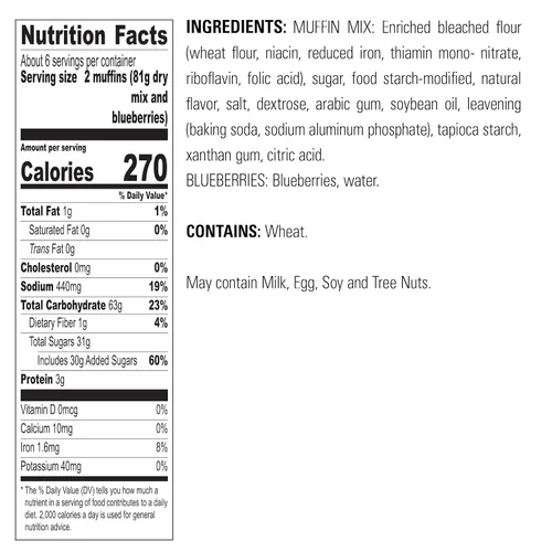 Miniatura 7 de Krusteaz Paquete Variado, Mezcla de Muffin con Remolino de Canela y Migas (21 oz), Mezcla de Muffin de Arándano Rojo y Naranja (18.6 oz), Mezcla