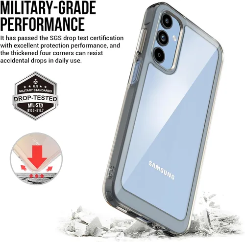 Miniatura 2 de Funda para teléfono Samsung Galaxy-A15-5G: Cubierta de teléfono a prueba de golpes de grado militar con protector de pantalla de vidrio templado
