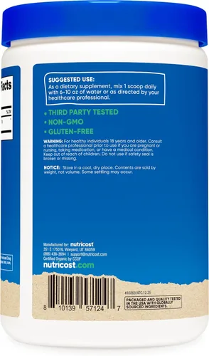 Miniatura 4 de Nutricost Polvo orgánico de hongo melena de león (8 onzas) - 227 porciones, suplemento orgánico certificado por USDA