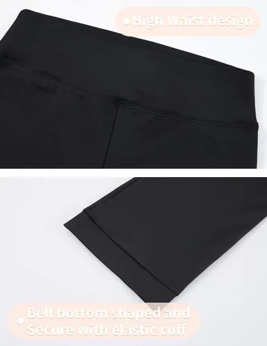 Miniatura 3 de Pantalones de patinaje artístico para niñas, forro polar elástico duradero, para práctica, patinaje sobre hielo, leggings para niños, adolescentes