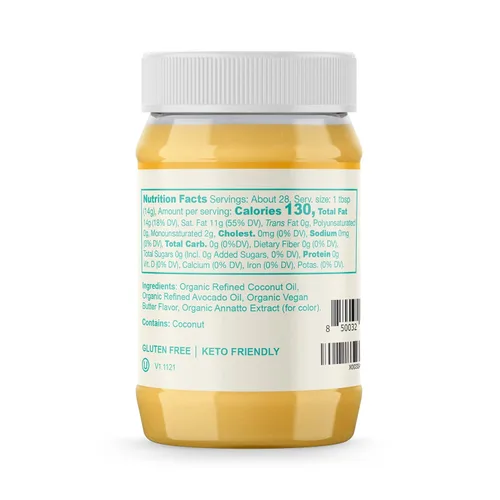 Miniatura 2 de Livlo Ghee Orgánico Vegano - Mantequilla a Base de Plantas - Sin Necesidad de Refrigeración - Sustituto Libre de Lácteos, Soja y Gluten para Ghee