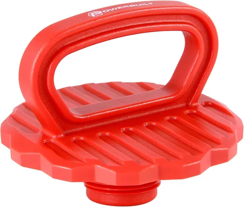 Powerbuilt Tapón de filtro de aceite para Cummins 6.7L motor diesel Dodge Ram Trucks 2500/3500, filtro de instalación, limpio, sin derrames, rojo