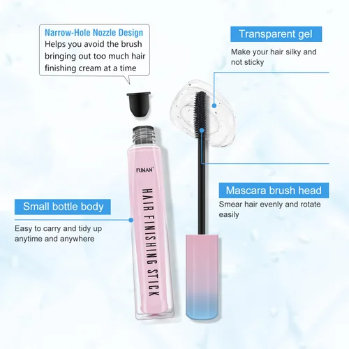 Miniatura 6 de SUOFEIYA Barra de acabado de cabello, 1 paquete, Flyaway Feel Stick Hair, crema de acabado de cabello pequeño roto, no grasa y no pegajosa