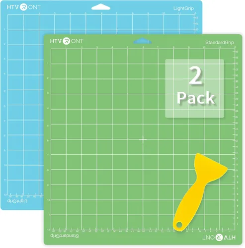 HTVRONT Variedad de alfombrillas de corte, 2 alfombrillas de corte de 12 x 12 pulgadas compatibles con Cricut Maker 3/4/Maker/Explore 3/4/5/Air
