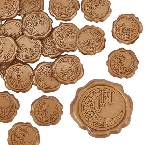 Miniatura 11 de CRASPIRE Calcomanías adhesivas para sellar cera, 25 unidades, estrellas de luna, sellos de cera autoadhesivos, calcomanías decorativas