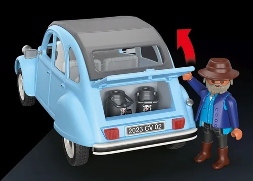 Miniatura 5 de PLAYMOBIL Classic Car 70640 Citroën 2 CV, pato con capucha extraíble, coleccionable para fanáticos de los coches, juguete para coleccionistas