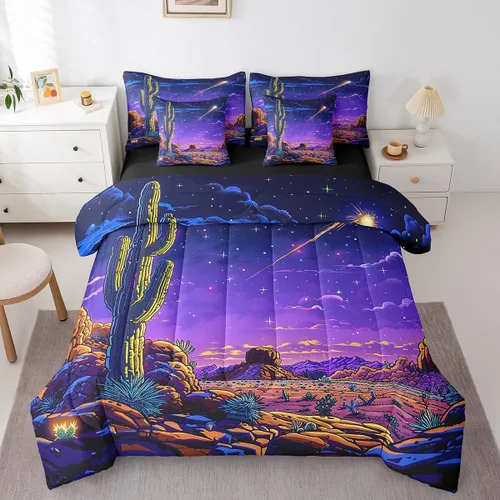 Miniatura 16 de Erosebridal Juego de edredón de 7 piezas con diseño de piano, cama Queen en una bolsa, juego de ropa de cama retro con notación musical de guitarra