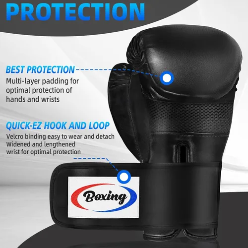Miniatura 5 de Guantes de boxeo para hombres y mujeres, guantes de entrenamiento y sparring, guantes de boxeo para bolsa pesada de entrenamiento para boxeo