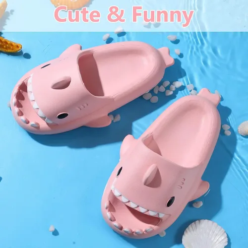 Miniatura 7 de Sandalias de baño con diseño de tiburón para niños y niñas Sandalias de ducha para niños y niñas Sandalias de playa y piscina Secado rápido