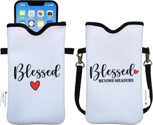 Miniatura 57 de Tainada Funda Estuche Bolsa de Neopreno para Teléfono para Hombres y Mujeres con Correa Cruzada/Cordón para el Cuello para iPhone 17/16/15 Pro Max