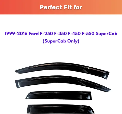 Miniatura 494 de KPY Visor de ventana compatible con Kia Soul 2009-2013, Protector contra lluvia de 4 unidades, deflectores de ventilación de ventana lateral