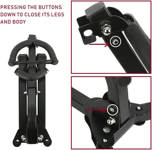 Miniatura 4 de RHYTHM Soporte plegable para saxofón, soporte para saxofón alto/tenor, soporte ajustable para saxofón portátil
