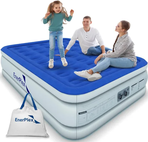 Miniatura 11 de EnerPlex Colchón de Aire con Bomba Incorporada - Colchón Hinchable Autoinflable con Soporte para el Cuello - Cama de Aire Inflable para Viajes