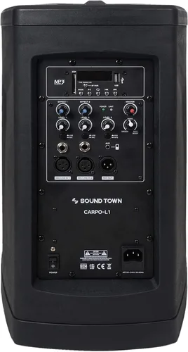 Miniatura 3 de Sound Town Sistema portátil de columna de matriz de línea PA/DJ con módulo de subbajos, TWS Bluetooth, mezclador de 3 canales incorporado, bolsa