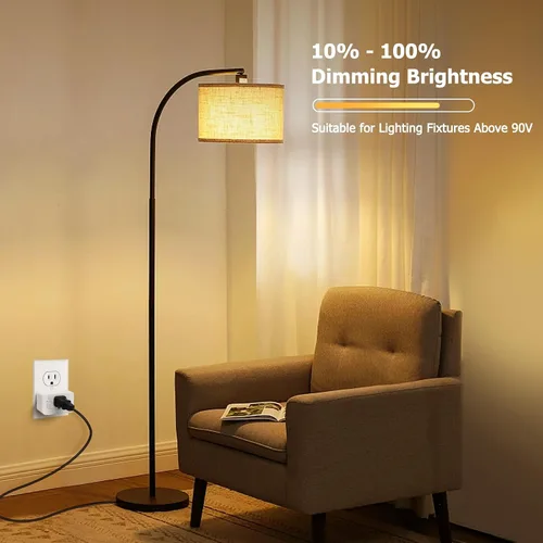 Miniatura 3 de GMY Interruptor de atenuación enchufable para lámpara con temporizador, regulador de intensidad interior con control remoto para luces de cadena