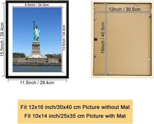 Miniatura 2 de Paquete de 4 marcos de fotos de 12 x 16 pulgadas, marcos de pintura de diamantes de 10 x 14 pulgadas con paspartú o 12 x 16 pulgadas sin paspartú