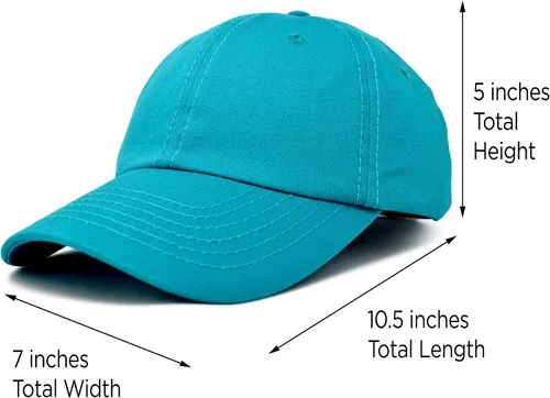 Miniatura 97 de DALIX Gorra de béisbol para papá, lisa, para hombre, mujer, algodón, ajustable, en blanco, sin estructurar, suave