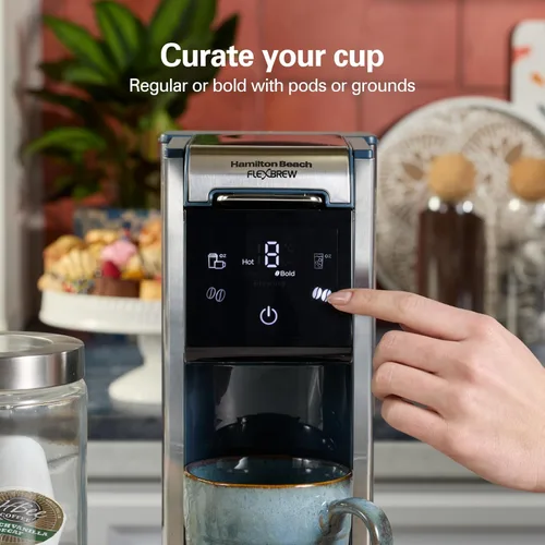 Miniatura 5 de Hamilton Beach FlexBrew Advanced 4 en 1 - Cafetera caliente y helada con depósito de agua extraíble de 45 onzas, paquetes de cápsulas y molidos