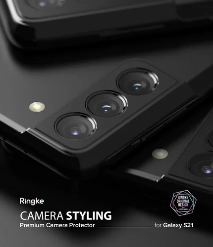 Miniatura 7 de Ringke Estilo de cámara compatible con Samsung Galaxy S21 Protector de lente de cámara - Negro