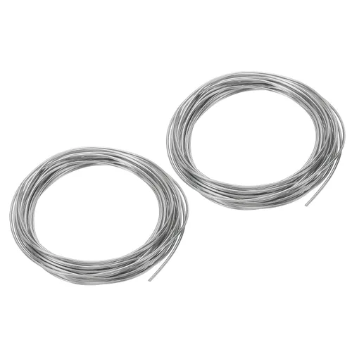 Miniatura 16 de Patikil 99.99% alambre de zinc de alta pureza, 2 rollos, calibre 17, alambre suave para cuentas de 0.059 in para experimentos de laboratorio