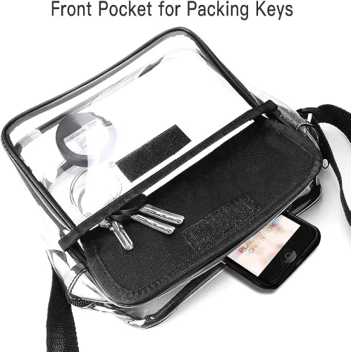 Miniatura 3 de Bandolera transparente NFL NCAA BTS PGA Stadium aprobada por NFL bolsa de hombro impermeable transparente con correa de hombro ajustable