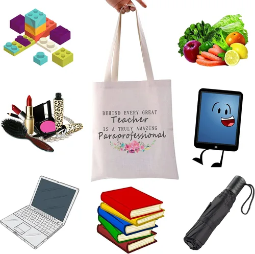 Miniatura 3 de WCGXKO Paraeducator regalo para maestro regalo paraprofesional cremallera bolsa cosméticos bolsa regalo de agradecimiento para para, Increíble bolso