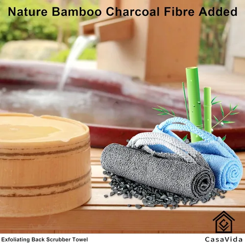 Miniatura 6 de Depurador de espalda para ducha, toalla de baño de nailon, toallita exfoliante, correa elástica japonesa trasera, paño de lavado, exfoliante
