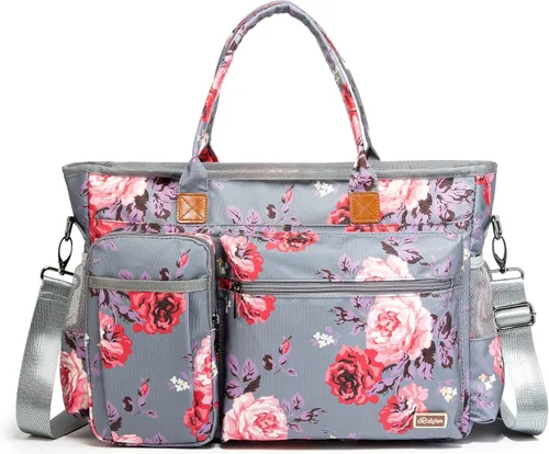 Miniatura 11 de Bolsa de mano para laptop, bolsa de mano para profesores para mujer, trabajo, 15.6 pulgadas, bolsa de mano para computadora portátil, bolsa de mano