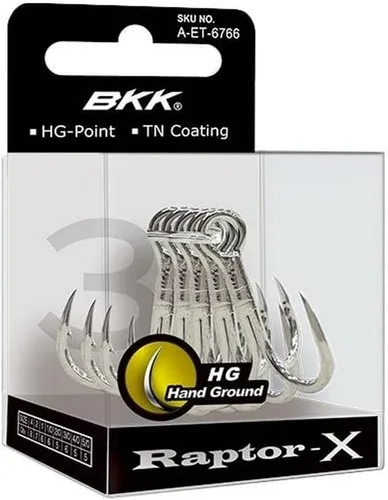 Miniatura 3 de BKK Raptor-X Gancho para agudos 3X Revestimiento de estaño brillante resistente a la corrosión en agua salada Punto de tierra a mano Gancho