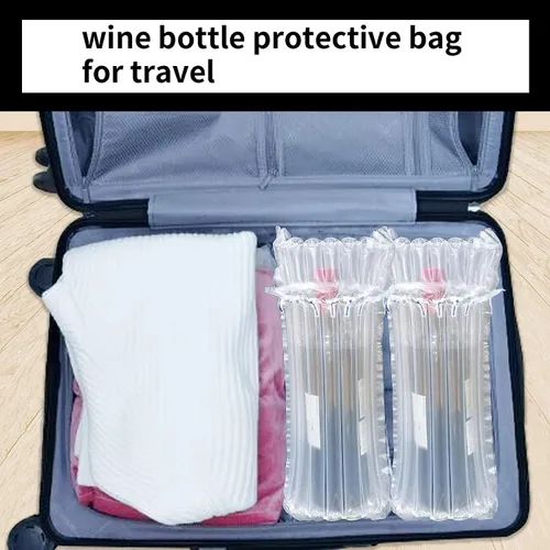 Miniatura 7 de Bolsas protectoras de viaje para botellas de vino, Conilly, paquete de 10 bolsas inflables de columna de aire con bomba infladora gratuita