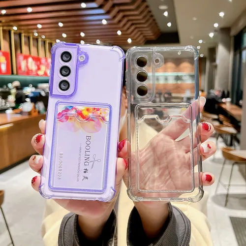 Miniatura 90 de Tuokiou Funda para Samsung Galaxy A14 5G, Fundas Protectoras Transparentes con Ranura para Tarjetas, Funda Cartera de TPU Suave Ajustada Resistente