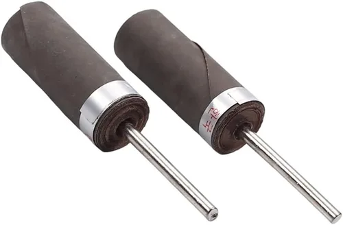 Utoolmart Palillos de papel de lija Cilindro abrasivo pulido pulido punto montado 400 granos 2 unids