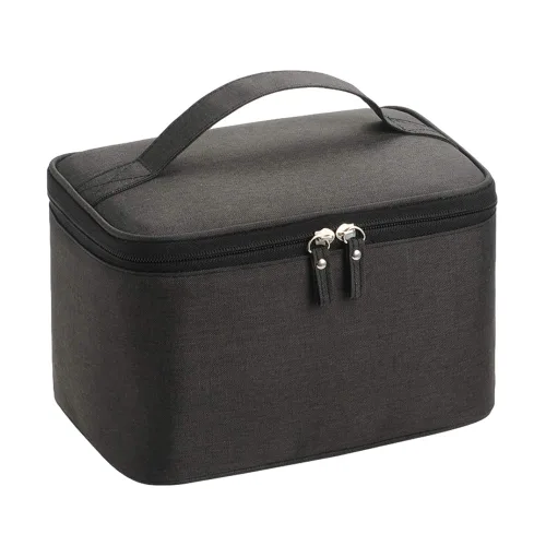 Bolso de maquillaje HOYOFO, bolso de viaje para productos cosméticos, con bolsillo de red, almacenamiento de aseo de viaje grande e impermeable,