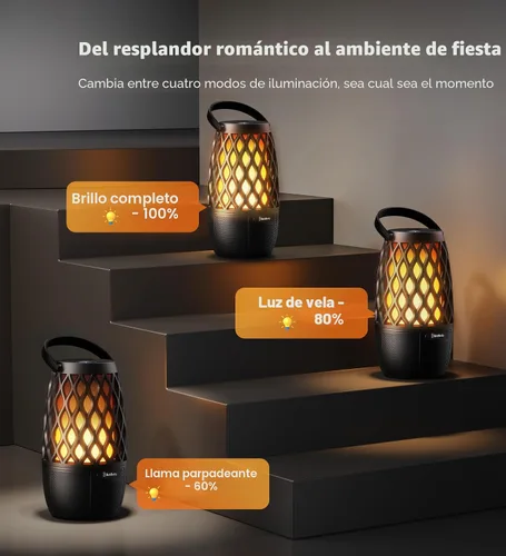 Miniatura 6 de Altavoces para exteriores, regalos para hombres, altavoz Bluetooth con luces, multisincronización, hasta 100 altavoces, emparejamiento automático
